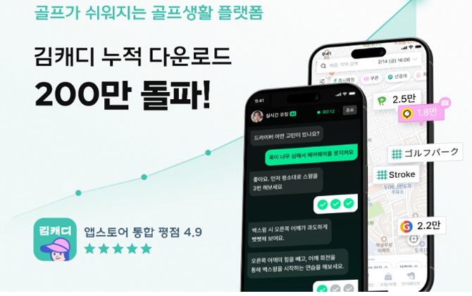 김캐디는 데이터와 기술 기반의 서비스 고도화를 통해 골퍼와 가맹점 모두에게 실질적인 가치를 전달하는 플랫폼으로 지속 성장해나갈 방침이다. ⓒ 김캐디