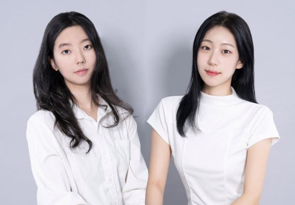 'Border'를 제작한 영상애니메이션과 ‘콜리’팀, 사진 왼쪽부터 공지민, 최연서 학생. ⓒ 계명대학교