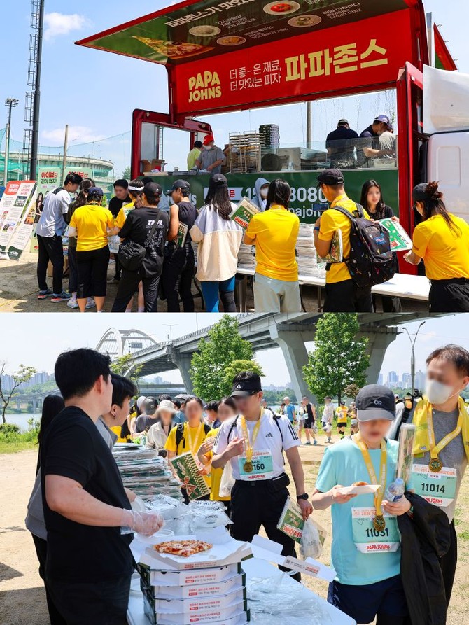 지난 25일 파파존스, '2025 구리 유채꽃 마라톤 대회' 현장. ⓒ 한국파파존스