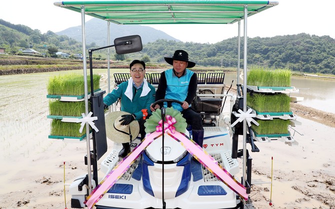하동 쌀 모내기 현장. ⓒ 프라임경제