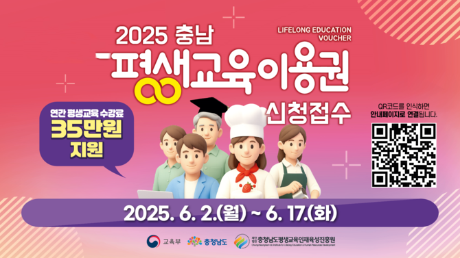 '평생교육 이용권(평생교육 바우처)' 신청 이미지. ⓒ 홍성군