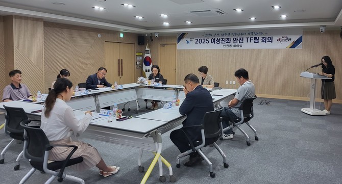 지난 9일 '2025 여성친화 안전 TF팀 회의'를 개최하고 있다. ⓒ 보령시