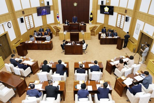 경산시의회 제263회 정례회 개회 모습. ⓒ 경산시의회