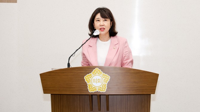 전선아 의원님 5분발언 모습. ⓒ 의회사무국