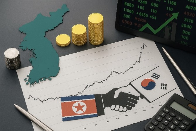 '한반도 프리미엄'에 대한 기대가 커지면서 남북경협 테마주가 급격히 주목받고 있다. ⓒ 챗 GPT 생성 이미지