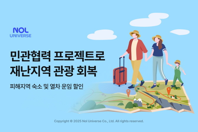 놀유니버스가 각종 재난과 사고로 피해를 입은 지역 사회의 회복과 관광 활성화를 위해 민관협력 프로젝트에 나선다. © 놀유니버스