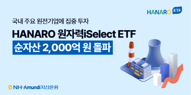 NH-Amundi자산운용 'HANARO 원자력iSelect ETF' 순자산 2000억원 돌파 ⓒ NH-Amundi 자산운용