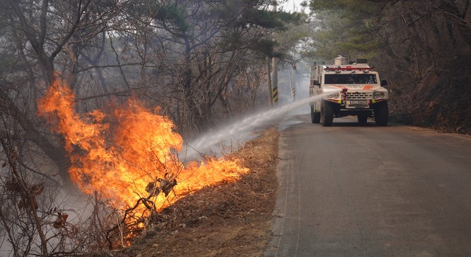 다목적 산불진화차량 모습. ⓒ 산림청