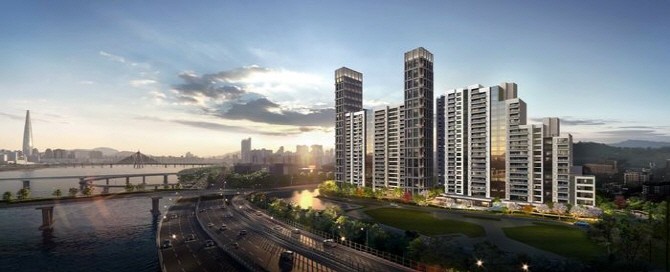 광나루 현대아파트 리모델링 조감도. © 삼성물산 건설부문