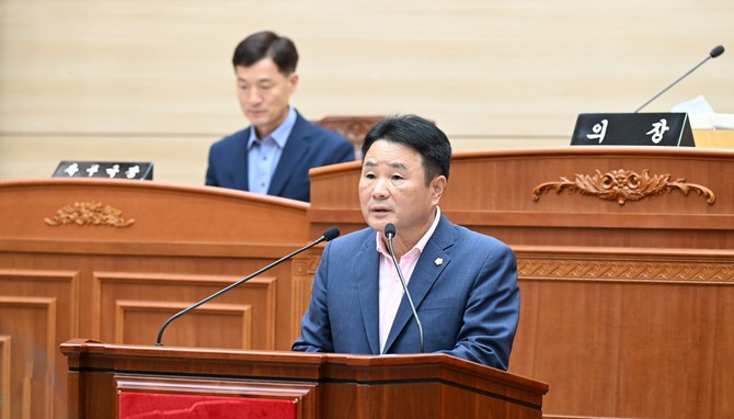 백영창 의원 5분 발언 모습. ⓒ 의회사무국
