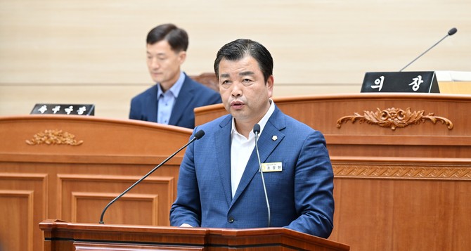 조장현 의원 5분 발언 모습. ⓒ 의회사무국