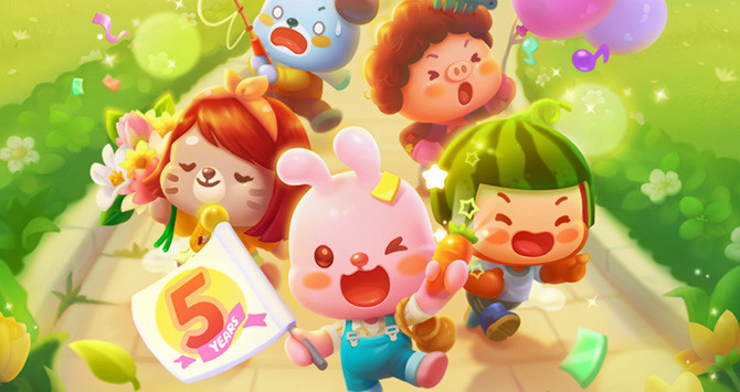 오리지널 애니팡 시리즈의 네 번째 작품인 '애니팡4'는 새롭게 그려진 애니팡 프렌즈와 게임 내 자체 소셜 네트워킹을 통한 이용자 간 경쟁, 교류를 담아낸 모바일 퍼즐 게임으로 2020년 출시됐다. ⓒ 위메이드플레이