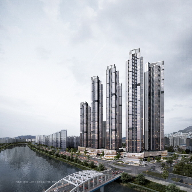 르엘 리버파크 센텀 정면투시도. Ⓒ 롯데건설