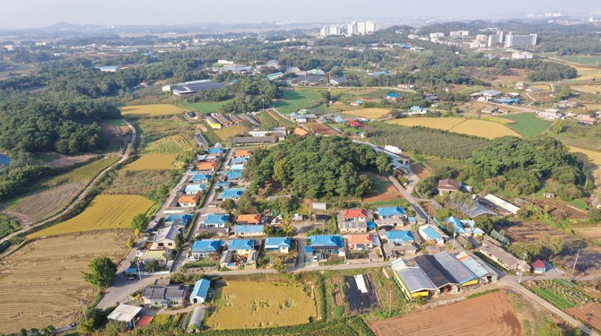 신평 남산1리 마을 전경. ⓒ 당진시