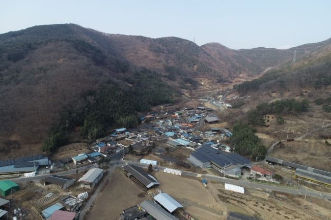 남천면 신방리 마을. ⓒ 경산시