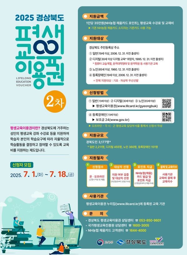 경상북도 평생교육이용권 2차 포스터. ⓒ 영덕군