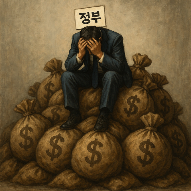 올해 1∼5월 기준 나라살림 적자가 54조2000억원을 넘어서며 역대 네 번째로 큰 규모를 나타냈다. ⓒ 챗GPT