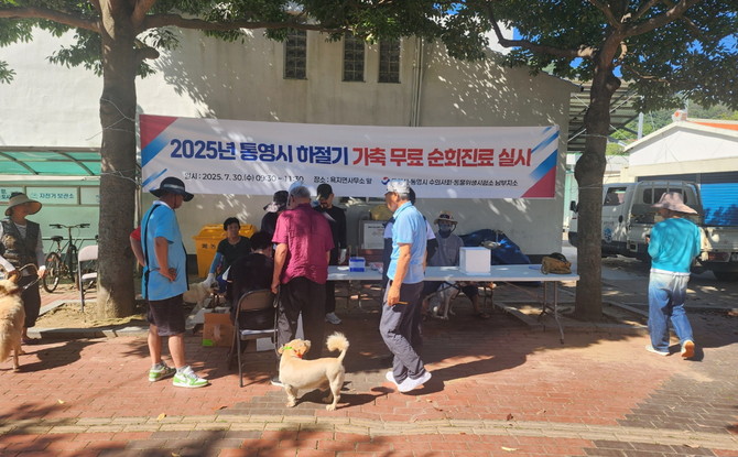 하절기 '가축 무료 순회진료' 실시. ⓒ 통영시