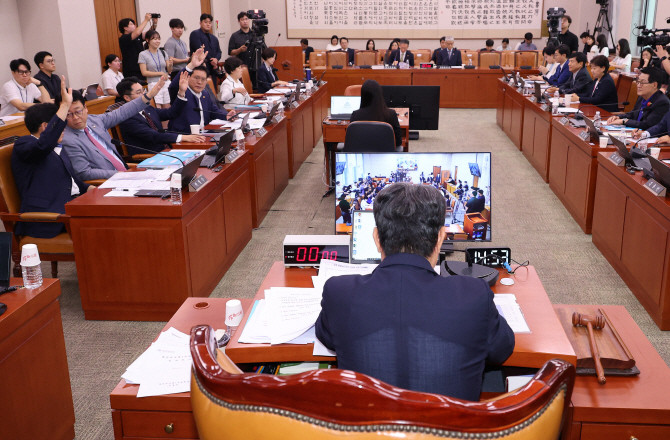 상법 일부개정법률안에 대해 거수표결 ⓒ 연합뉴스