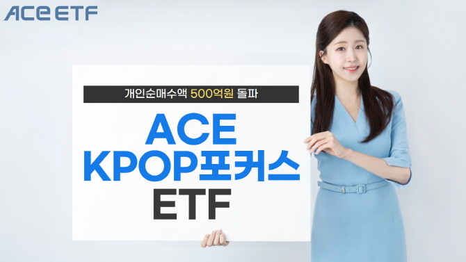 한국투자신탁운용은 ACE KPOP포커스 상장지수펀드(ETF)의 연초 이후 개인순매수액이 500억원을 돌파했다고 4일 밝혔다. ⓒ 한국투자신탁운용