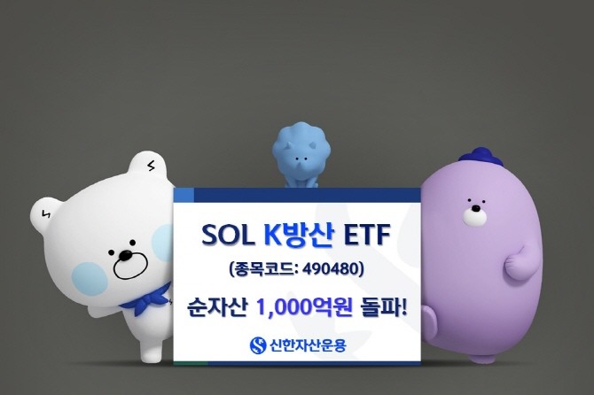 신한자산운용의 'SOL K방산' ETF가 순자산 1000억원을 돌파했다. ⓒ 신한자산운용