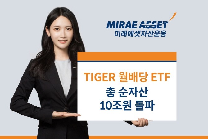 미래에셋자산운용의 ‘TIGER 월배당 ETF’의 순자산이 10조원을 돌파했다. ⓒ 미래에셋자산운용