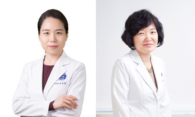 분당차여성병원 산부인과 이지연, 정상희 교수. © 차병원