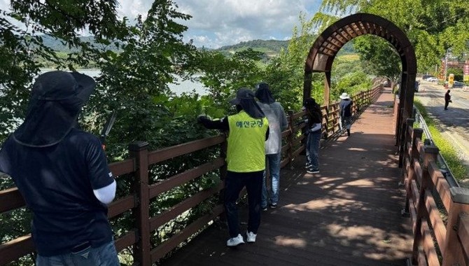 예당관광지 일제 점검 모습. ⓒ 예산군