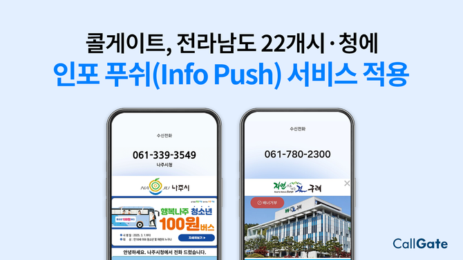 콜게이트가 전라남도 22개 시·군청에 '인포 푸쉬' 서비스를 구축해 행정 소통 강화에 나섰다. ⓒ 콜게이트