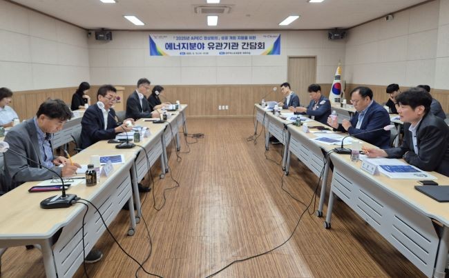 2025 APEC 정상회의의성공적인 개최 지원 위한 전기·가스·원자력 등 에너지 분야 관계 기관 간담회 모습. ⓒ 경북도