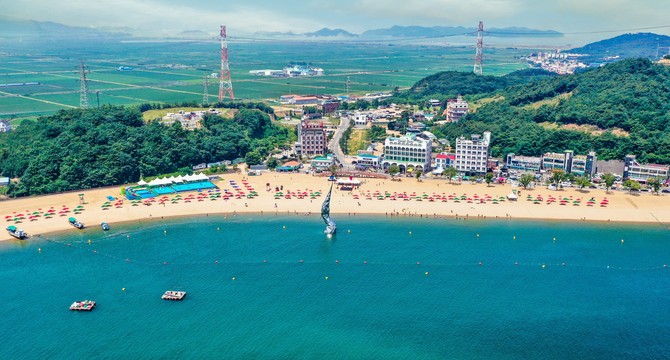 왜목마을 해수욕장 전경. ⓒ 당진시