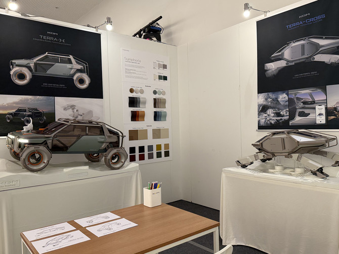 KG 모빌리티가 미래형 모빌리티 디자인 작품 2종을 선보였다. ⓒ KG 모빌리티