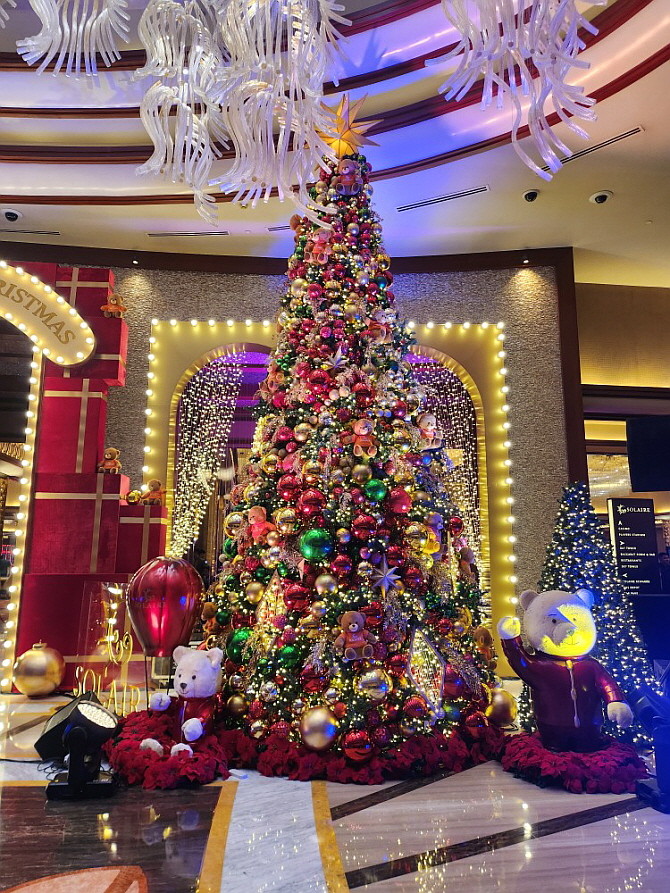 솔레어 리조트 크리스마스 트리. = 추민선 기자