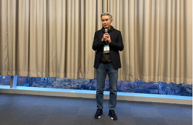 장현국 대표는 지난 16일 부산 벡스코에서 막을 내린 '지스타 2025'에서 기자간담회를 갖고 웹3 브라우저·메신저에 대해 언급했다. = 김경태 기자