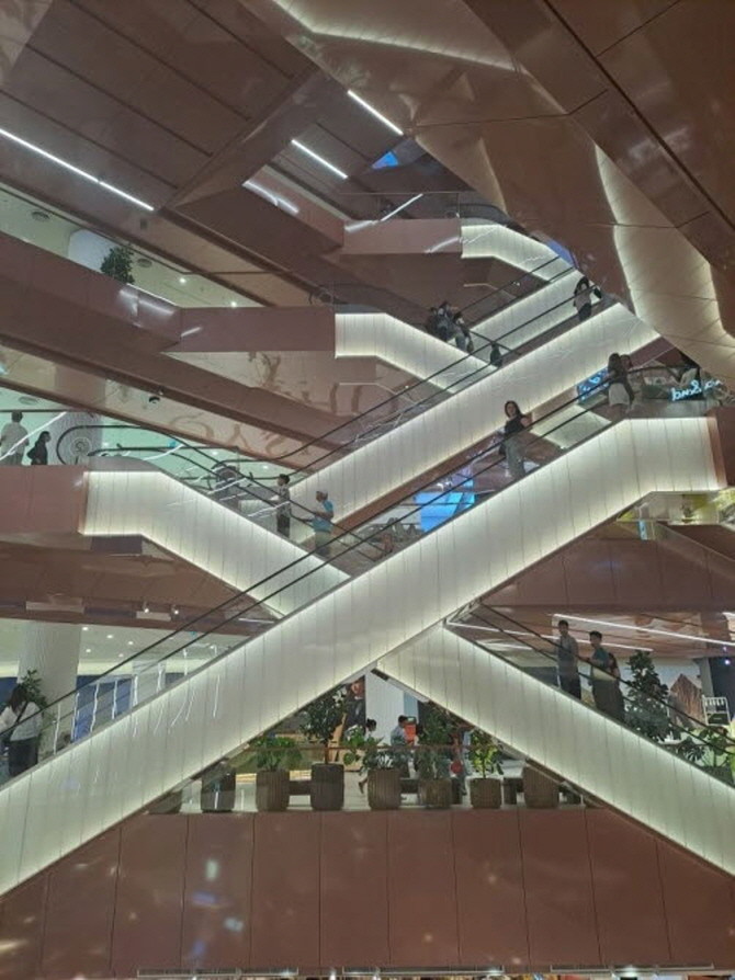 두짓 센트럴 파크를 상징하는 포토존 = 박진우 기자