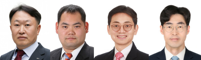 (왼쪽부터) 김영한 통영에코파워 대표이사, 이종원 부산컨테이너터미널 대표이사, 김상균 HDC현대PCE 대표이사, 최선영 HDC랩스 대표이사 직무대행. © HDC그룹