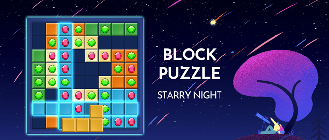 ‘블록 퍼즐 – 별의 노래’는 전통적인 블록 퍼즐 게임에 감성적인 스토리를 결합한 작품이다. ⓒ 두리앤소프트