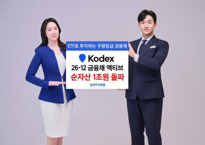 삼성자산운용은 'KODEX 26-12 금융채(AA-이상) 액티브' ETF가 순자산 1조원을 돌파했다고 밝혔다. ⓒ 삼성자산운용