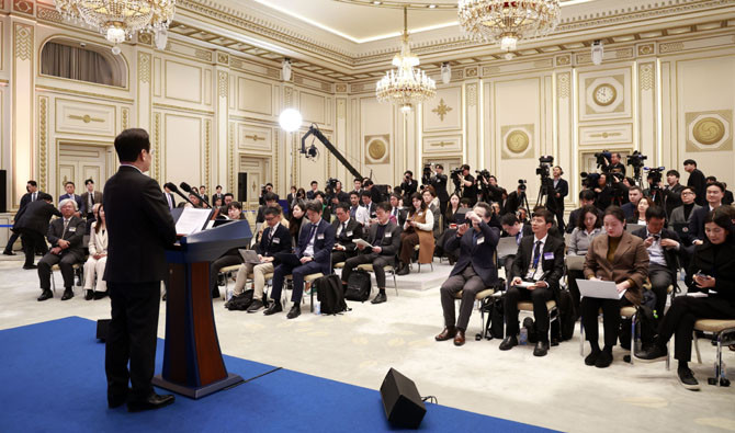 이 대통령은 비상계엄 1주년인 3일 청와대 영빈관에서 외신 기자회견을 가졌다. ⓒ 연합뉴스