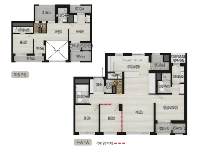 김포 칸타빌 디 에디션 104㎡A 타입 모습. Ⓒ 대원