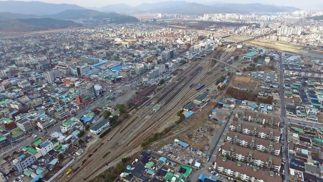 도시재생 후보지로 선정된 옛 경주역 부지 전경. ⓒ 경주시
