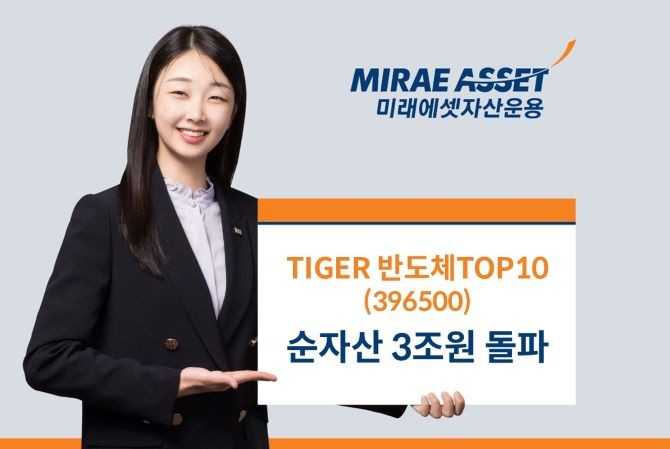 미래에셋자산운용은 'TIGER 반도체TOP10 ETF'의 순자산이 3조원을 돌파했다고 밝혔다. ⓒ 미래에셋자산운용