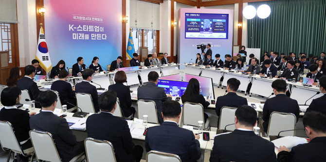 이 대통령은 일자리 양극화 문제에 대한 해결책으로 '창업'을 제시했다. ⓒ 연합뉴스