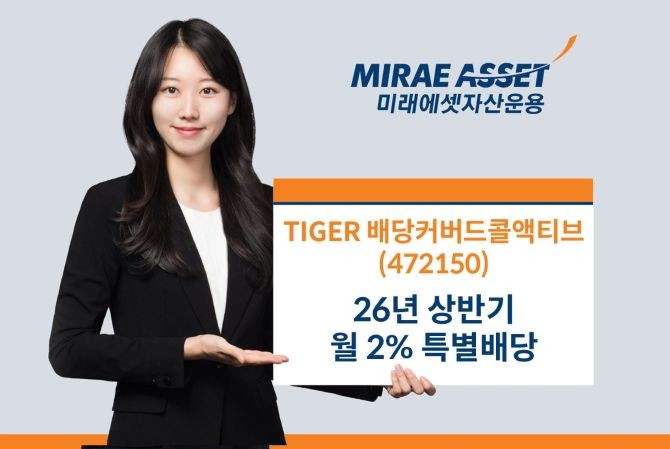 미래에셋자산운용은 'TIGER 배당커버드콜액티브 ETF'가 2026년 상반기에 매월 최대 2% 수준의 특별 분배금을 지급할 계획이라고 밝혔다. ⓒ 미래에셋자산운용