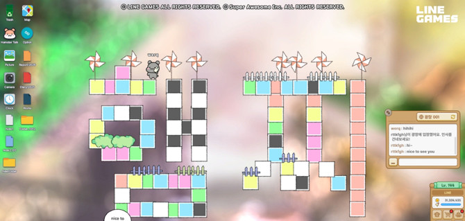 '햄스터 톡'은 방치형 소셜 시뮬레이션 장르 PC 패키지 타이틀로, 기존의 일반적 게임 플레이 방식과 달리 '방치형'이라는 장르 특성에 걸맞는 플레이 방식을 적용한 게임이다. ⓒ 라인게임즈