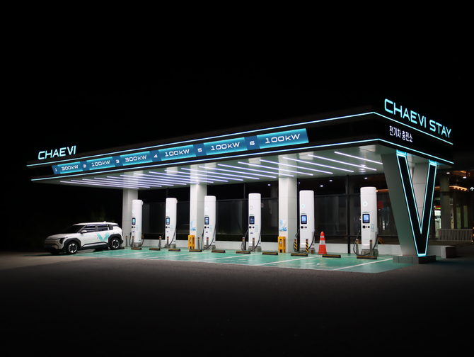 채비의 집중형 충전소. ⓒ 채비