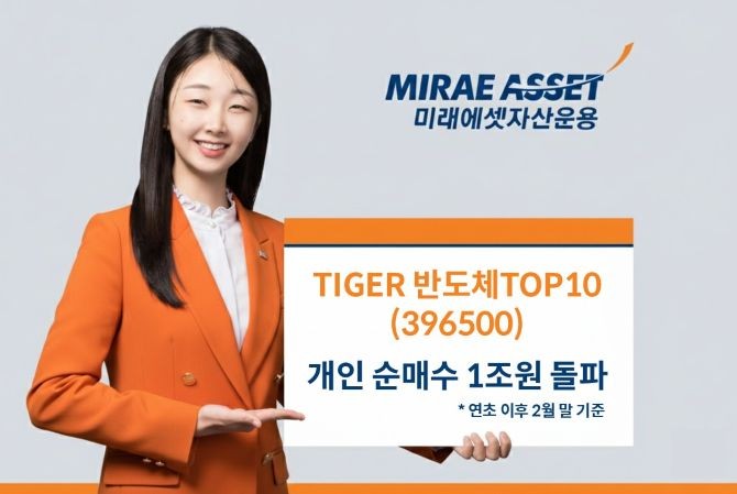 미래에셋자산운용은 'TIGER 반도체TOP10 ETF '가 연초 이후 개인 투자자 순매수 1조원을 돌파했다고 밝혔다. ⓒ 미래에셋자산운용