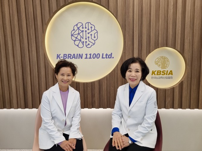 (왼쪽부터) 이지숙·한정운 K-Brain 1100 공동대표. = 김상준 기자