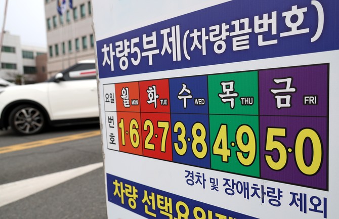 정부가 차량 5부제 시행에 연계해 자동차 보험료 할인과 주유 카드 혜택을 제공하는 민생 대책을 추진한다. ⓒ 연합뉴스