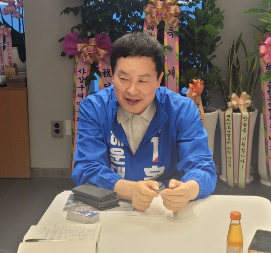 더불어민주당 홍순헌 부산 해운대구청장 후보=서경수 기자